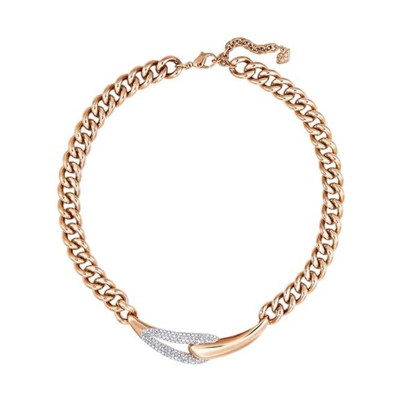 Swarovski Every Rose Gold Tone Plated Choker Necklace With Clear Crystals (6008) - Picture 11 of 11